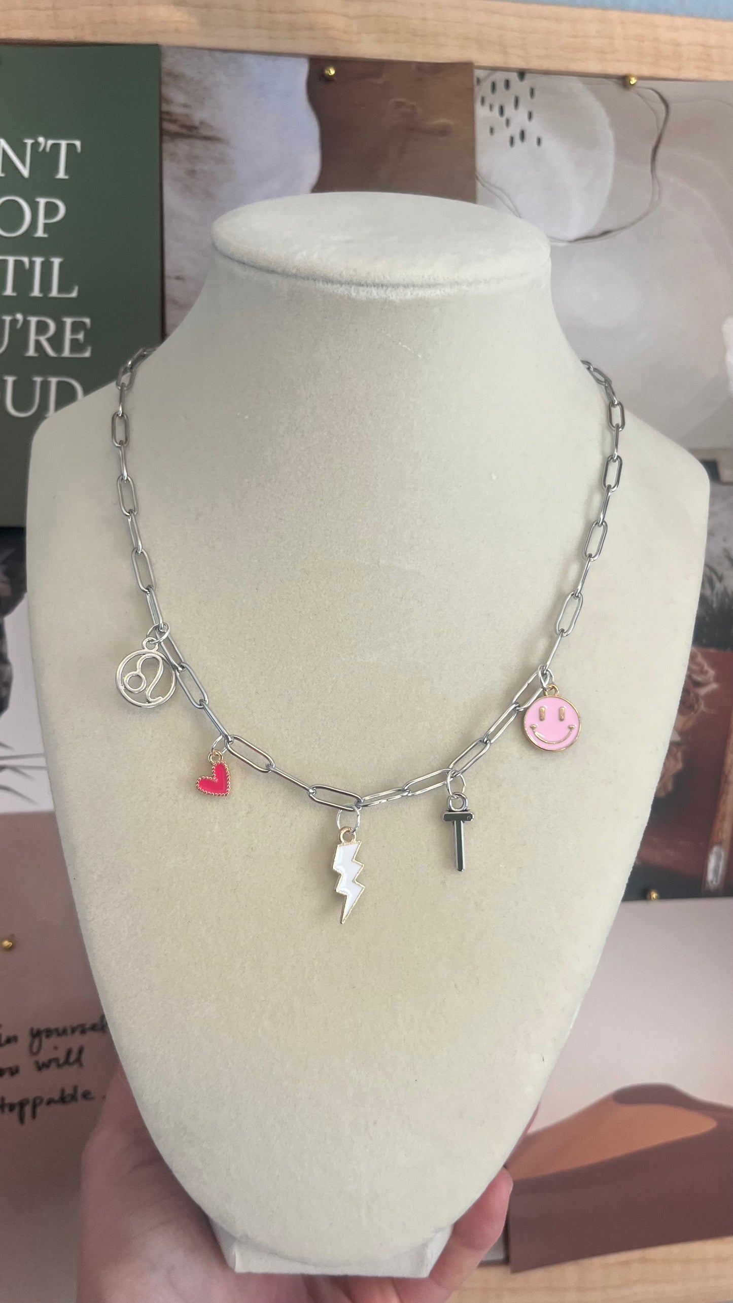 Charm Necklace Made on TikTok Live Gold and Silver available