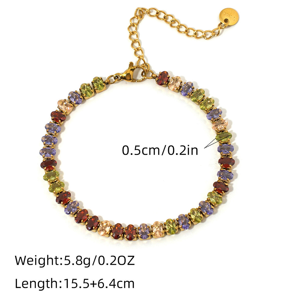 Colored diamond bracelet