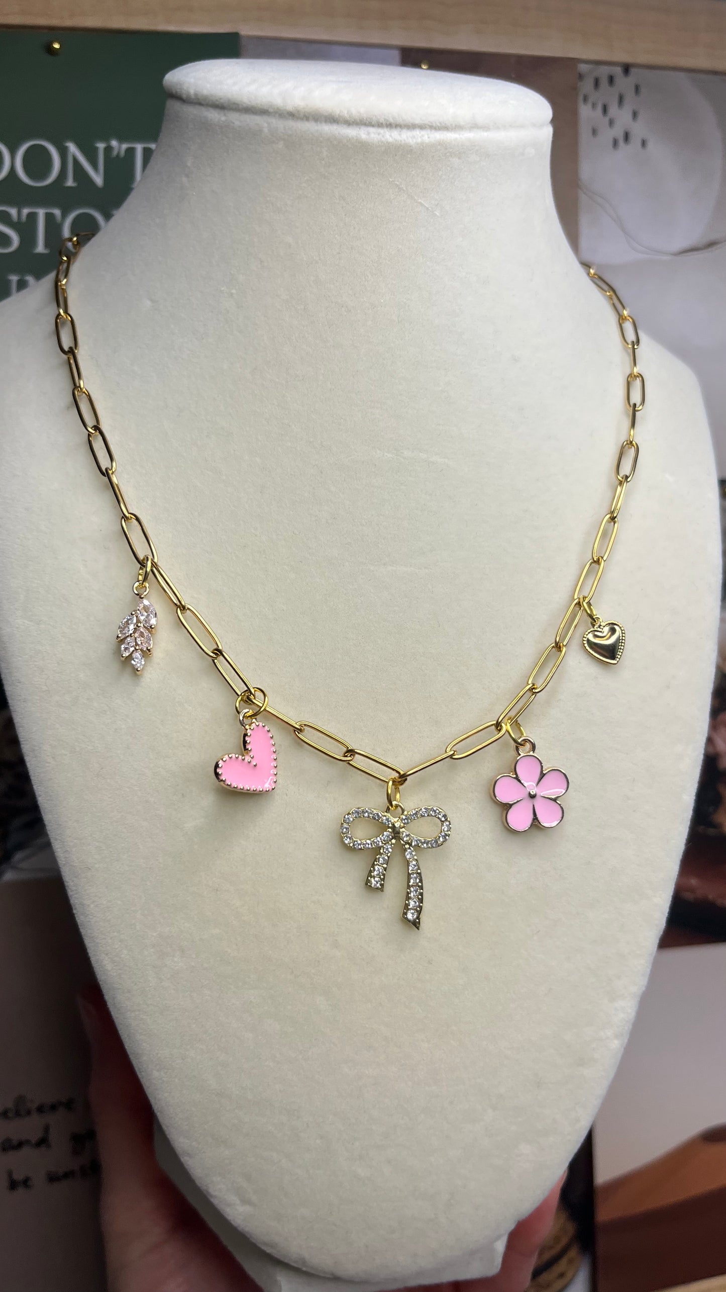 Charm Necklace Made on TikTok Live Gold and Silver available
