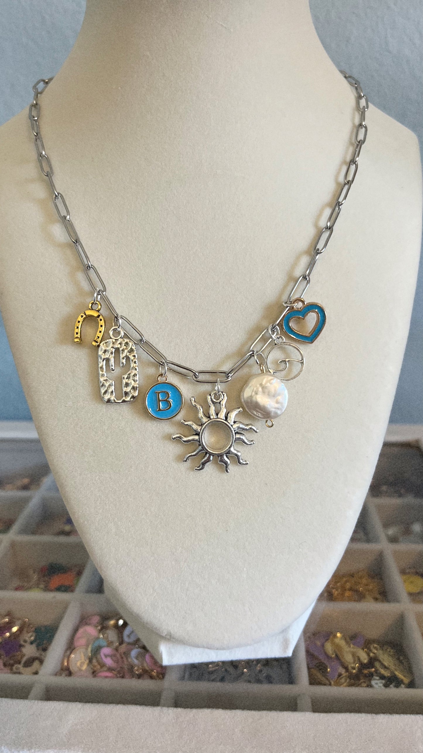 Charm Necklace Made on TikTok Live Gold and Silver available