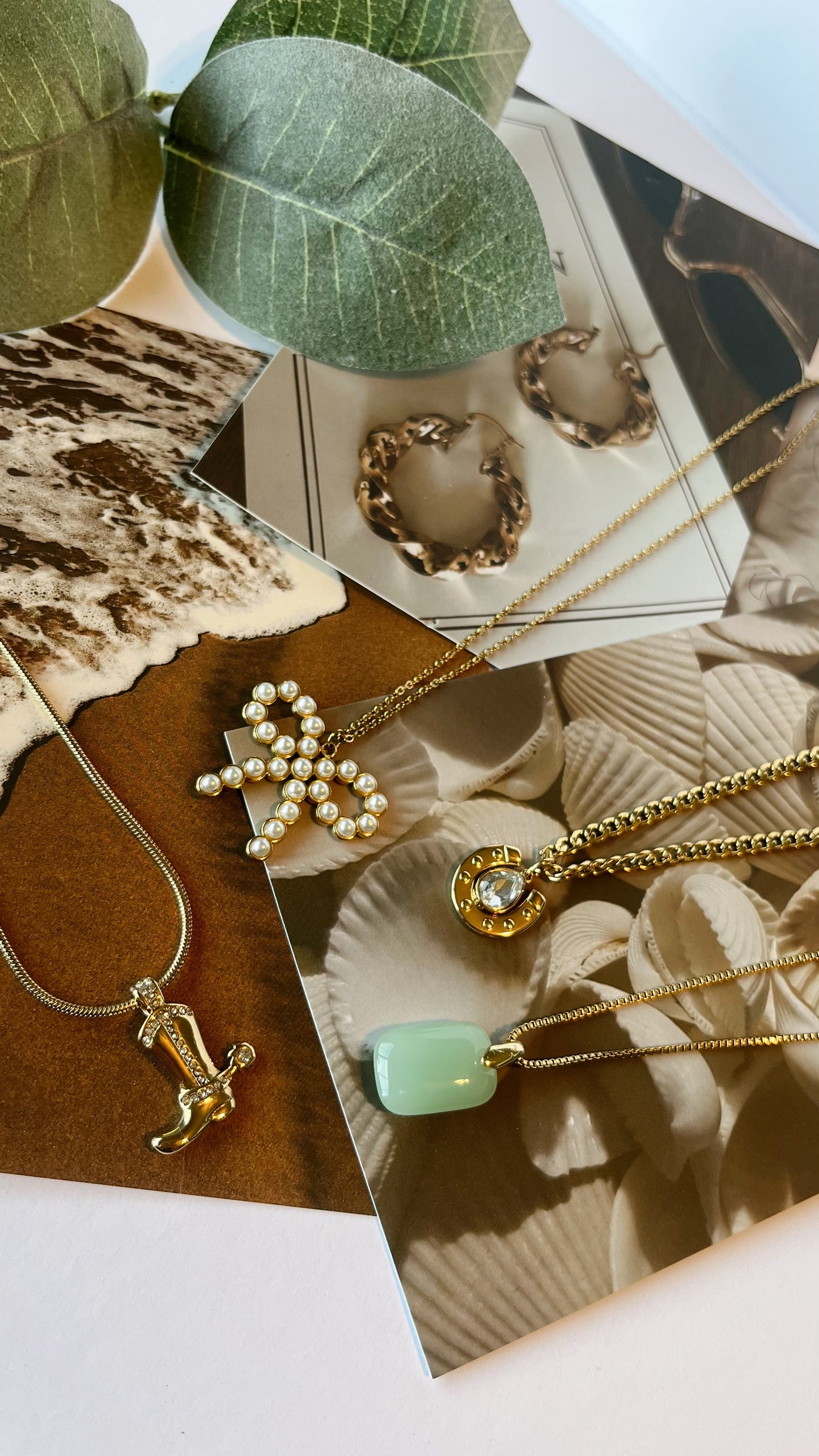 Gold plated trendy necklaces