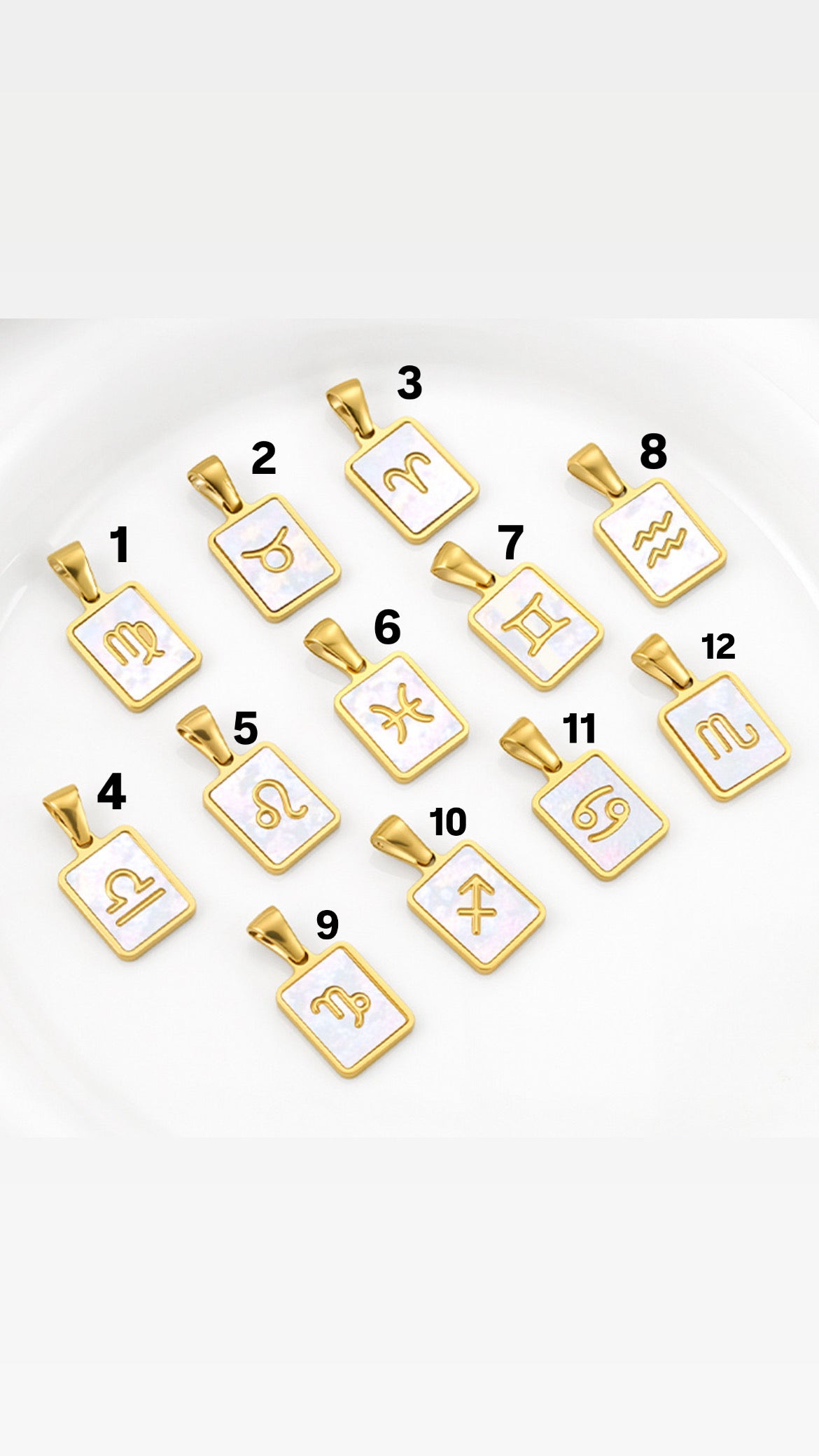 Zodiac Charms in Gold and Silver