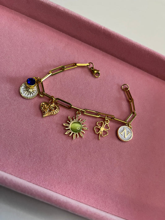 Charm Bracelet Made on TikTok Live Gold and Silver available