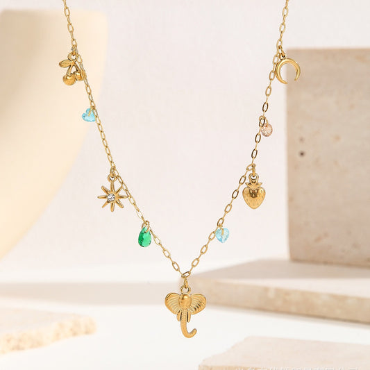 Dainty charm necklace