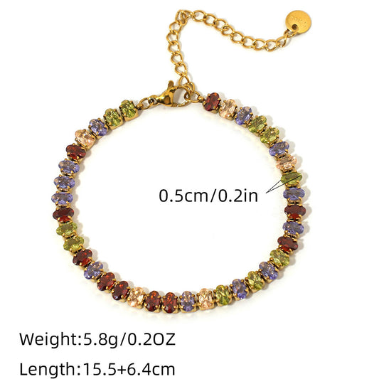 Colored diamond bracelet