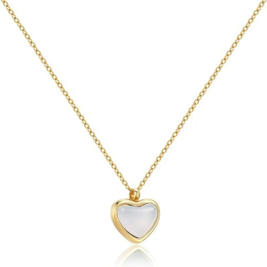 White heart dainty Valentine's necklace