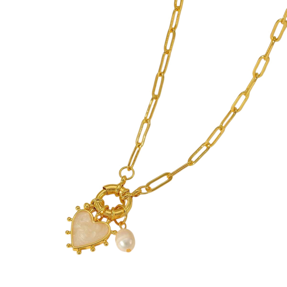 18k Gold plated charm necklace premade