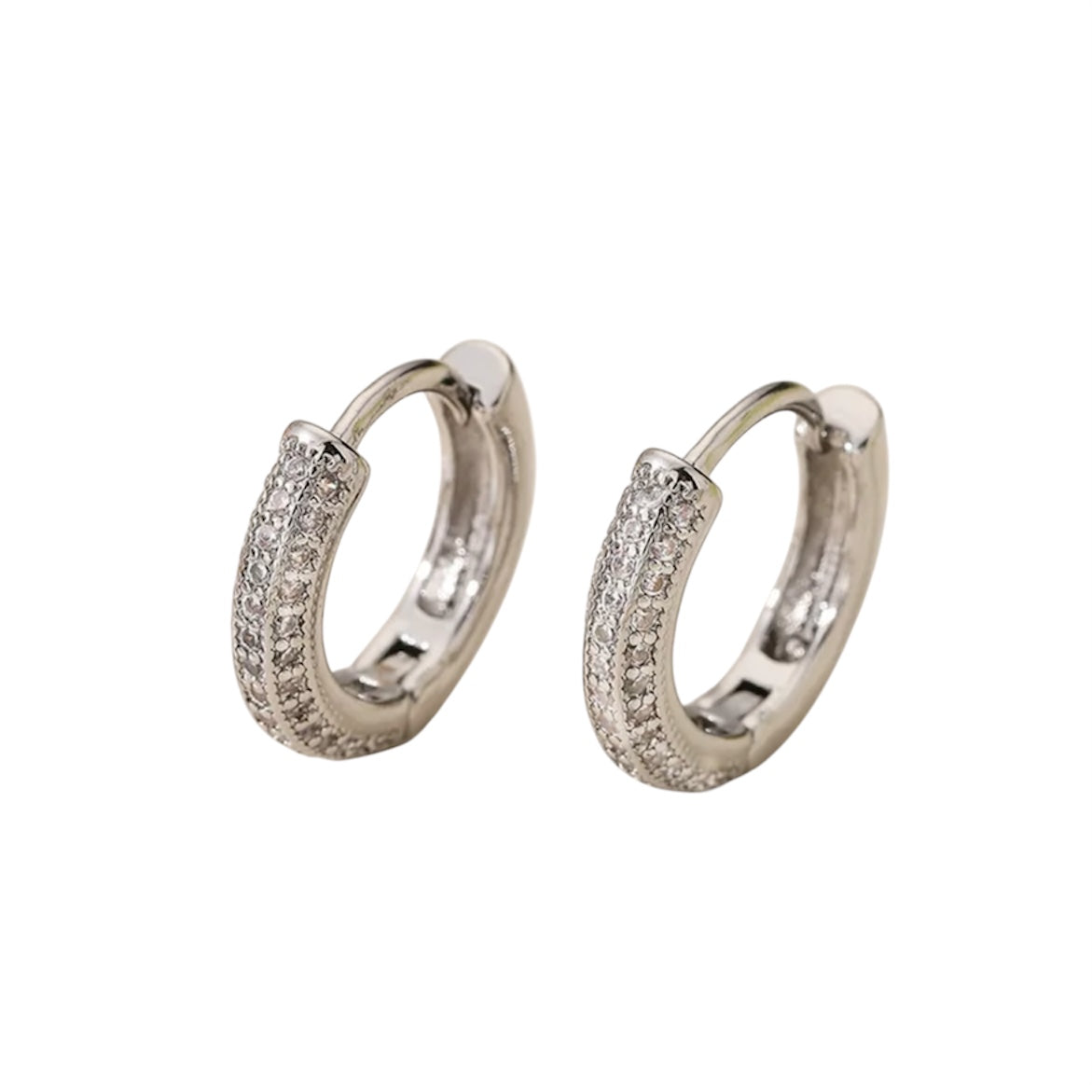 Basic CZ hoops in Gold and Silver