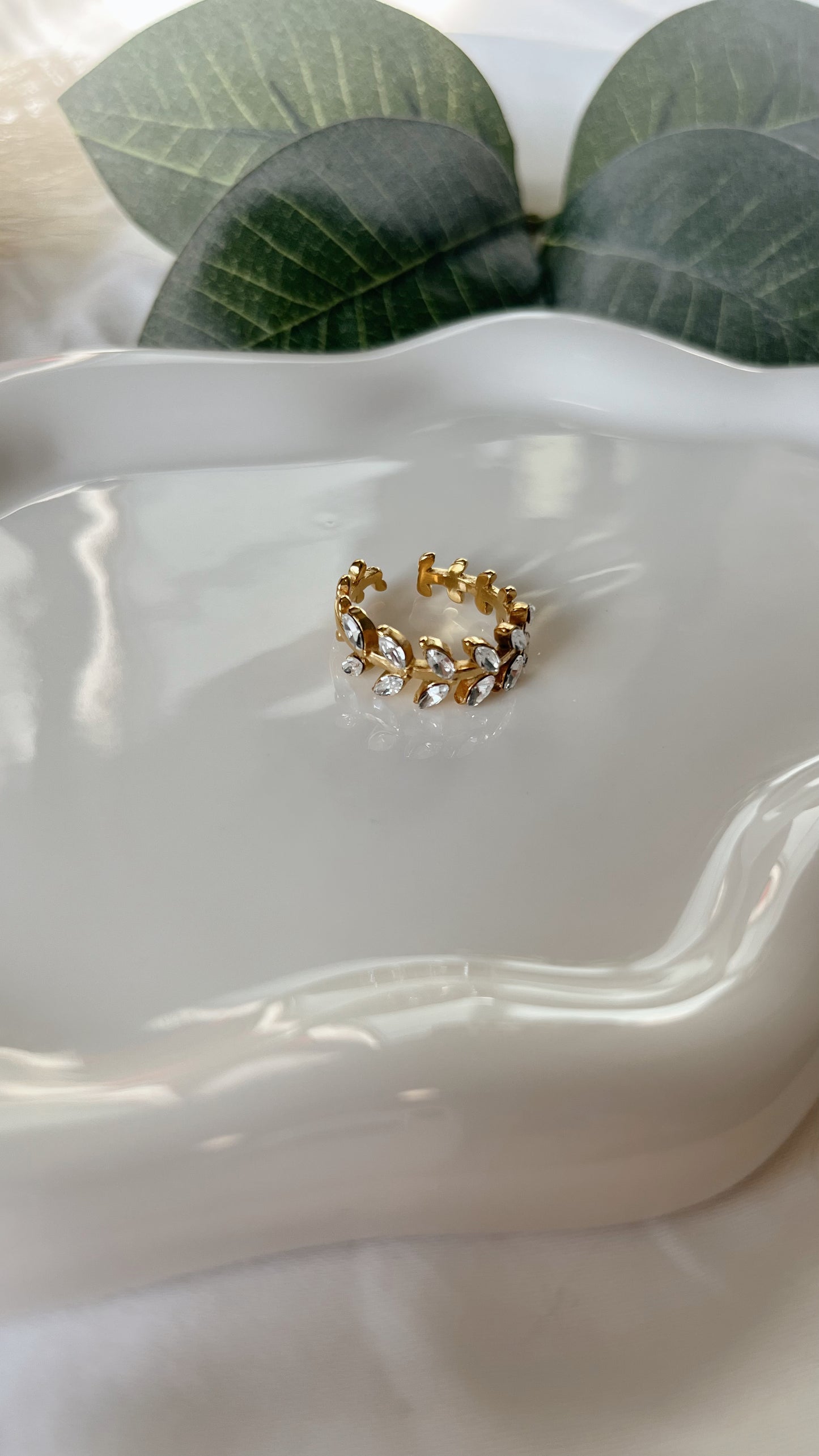 18k gold plated adjustable rings