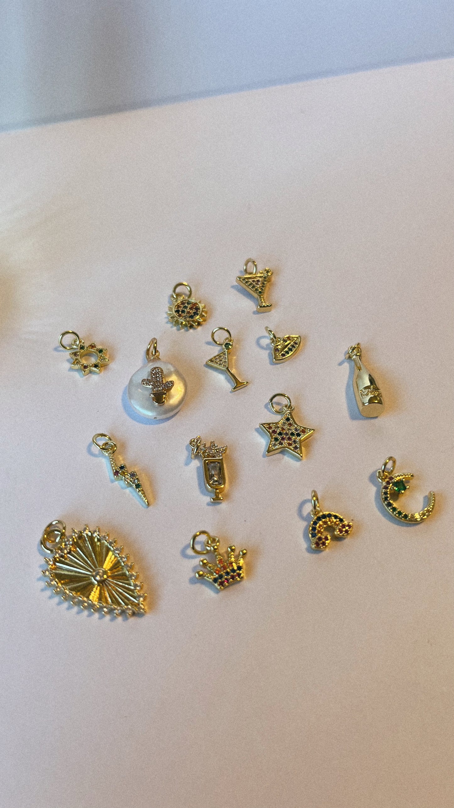 Gold plated charms