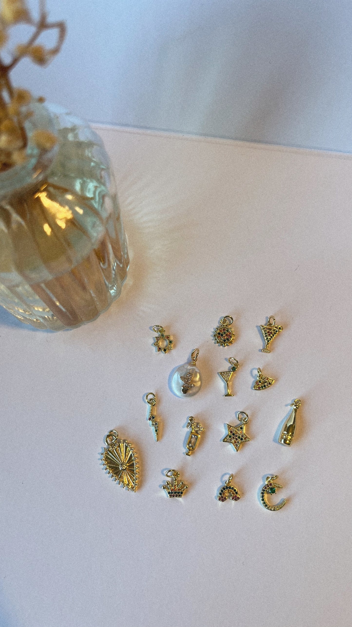 Gold plated charms