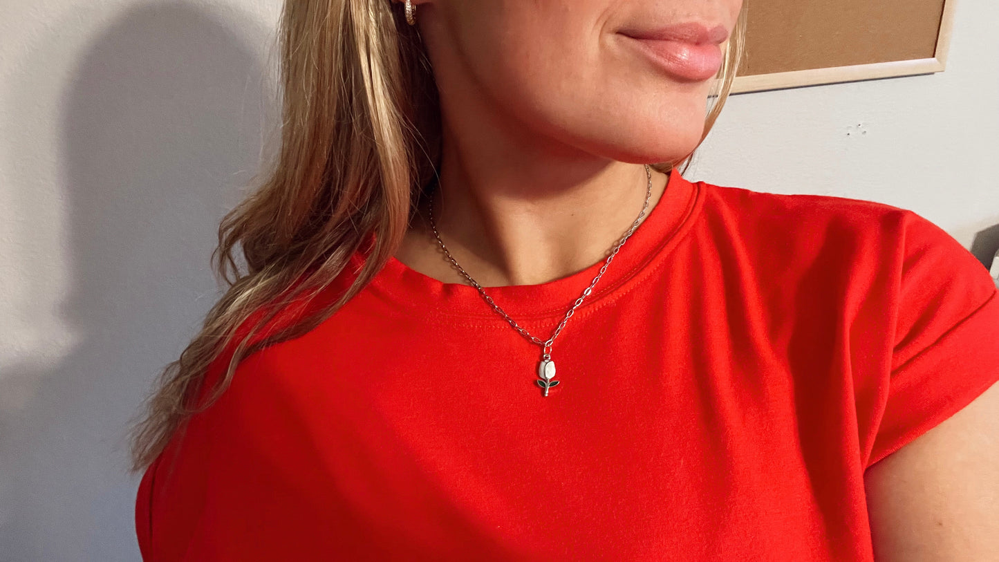 Dainty gold and silver paperclip chains