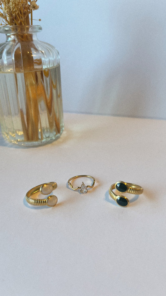 Gold plated stylish rings