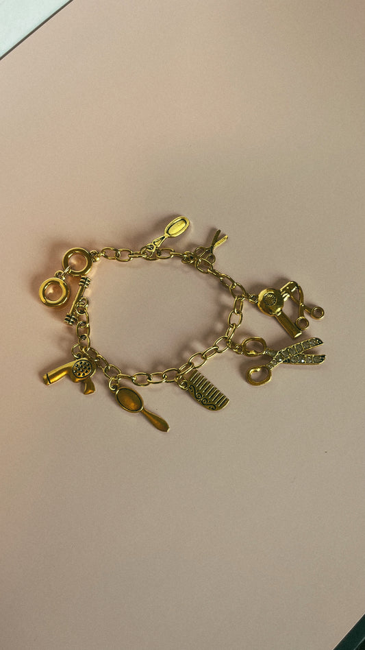 The Hair Stylist Charm Bracelet