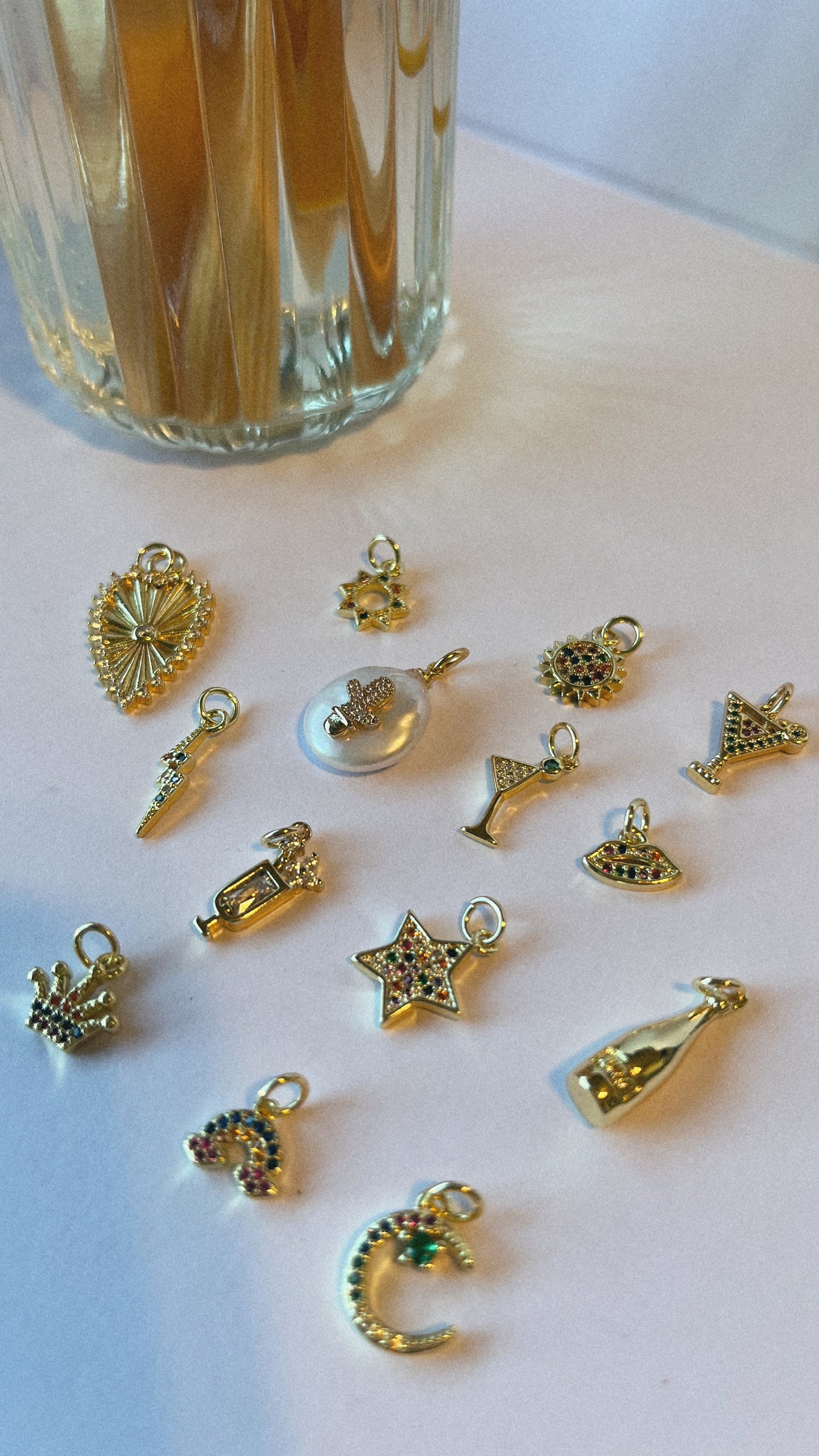 Gold plated charms